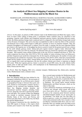 An Analysis of Short Sea Shipping Container Routes in the Mediterranean and in the Black Sea