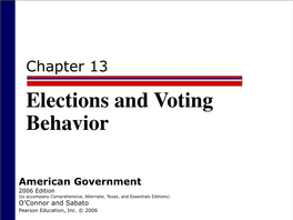 Elections and Voting Behavior