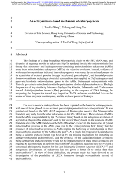 An Ectosymbiosis-Based Mechanism of Eukaryogenesis