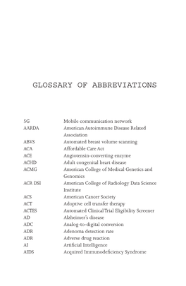 Glossary of Abbreviations