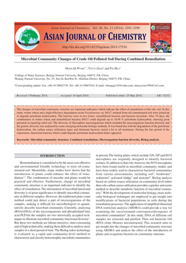 Asian Journal of Chemistry Asian Journal Of