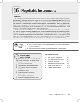 Negotiable Instruments