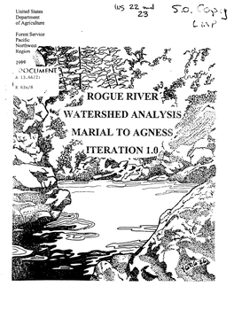 Rogue River Watershed Analysis Marial To