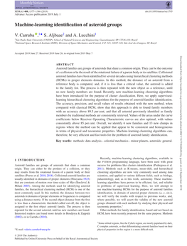 Machine-Learning Identification of Asteroid Groups