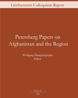 Petersberg Papers on Afghanistan and the Region