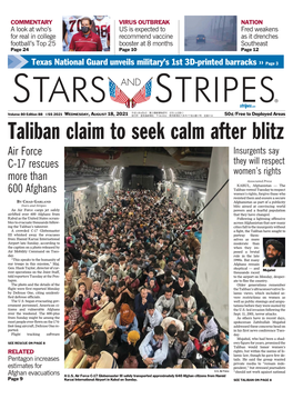 Taliban Claim to Seek Calm After Blitz