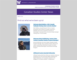 Canadian Studies Center News