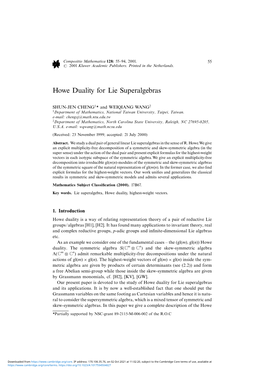 Howe Duality for Lie Superalgebras