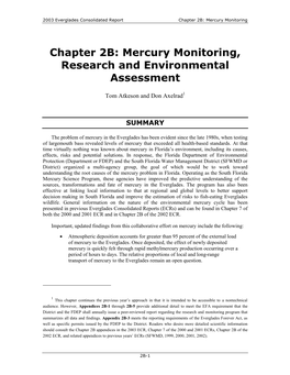 Mercury Monitoring Research and Environmental Assessment