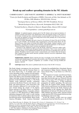 Break-Up and Seafloor Spreading Domains in the NE Atlantic