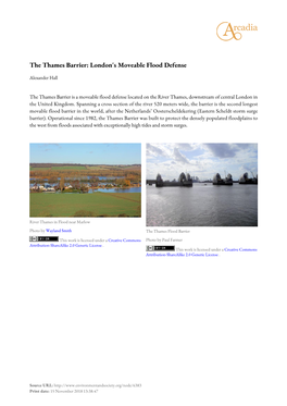 The Thames Barrier: London&#039;S Moveable Flood Defense