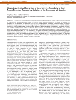 Allosteric Activation Mechanism of the A1b2 2 -Aminobutyric Acid Type A