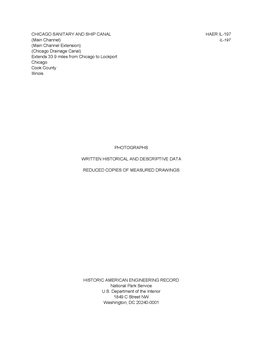 Chicago Drainage Canal) Extends 33.9 Miles from Chicago to Lockport Chicago Cook County Illinois