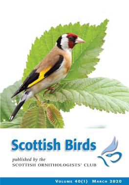 Scottish Birds Scottish SCOTTISH ORNITHOLOGISTS’ CLUB Published by The