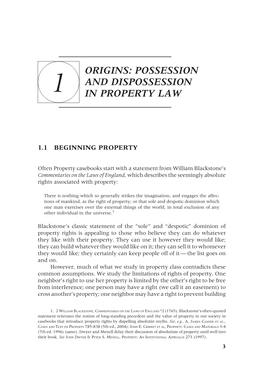 Possession and Dispossession in Property Law on Another Person’S Property (We Call It a Restrictive Covenant Or a Servitude)