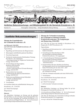 Amtlicher Teil Der Seepost Vom 15.04.2021