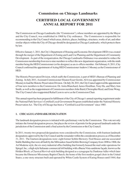 2011 Annual Report and Preservation Awards
