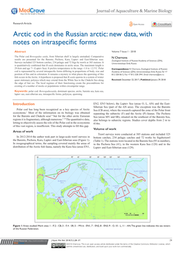 Arctic Cod in the Russian Arctic: New Data, with Notes on Intraspecific Forms