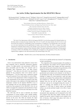 An Active X-Ray Spectrometer for the SELENE-2 Rover