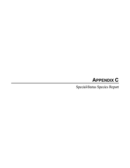 APPENDIX C Special-Status Species Report Special-Status Species Report North Fork American River Trail Project