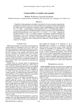 Compressibility of Sodalite and Scapolite