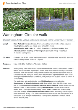 Warlingham Circular Walk