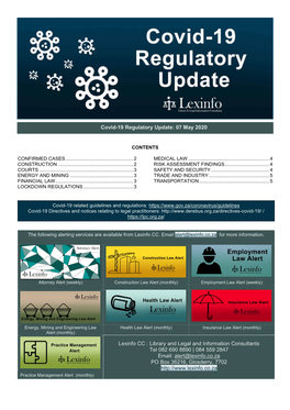 Covid-19 Regulatory Update 7May2020