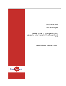 Decision Support for Molecular Diagnostic Laboratories Using Interactive Biosoftware Alamut V1.2