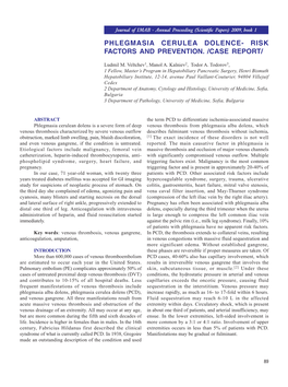 Phlegmasia Cerulea Dolence- Risk Factors and Prevention