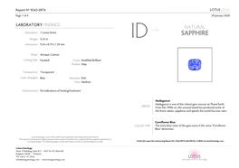 SAPPHIRE Weight 5.53 Ct ID Dimensions 9.54 X 8.19 X 7.29 Mm