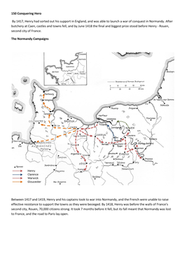 150 Conquering Hero by 1417, Henry Had Sorted out His Support In