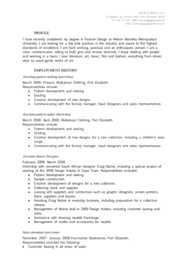 Profile Employment History