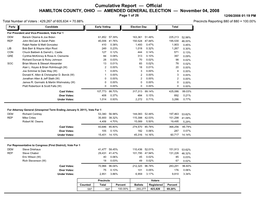 Cumulative Report