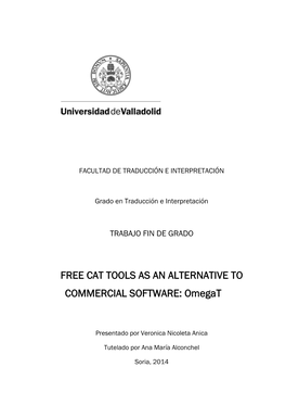 FREE CAT TOOLS AS an ALTERNATIVE to COMMERCIAL SOFTWARE: Omegat
