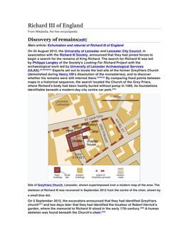 Richard III of England from Wikipedia, the Free Encyclopedia