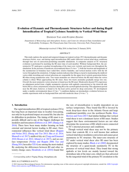 Evolution of Dynamic and Thermodynamic Structures Before and During Rapid Intensiﬁcation of Tropical Cyclones: Sensitivity to Vertical Wind Shear