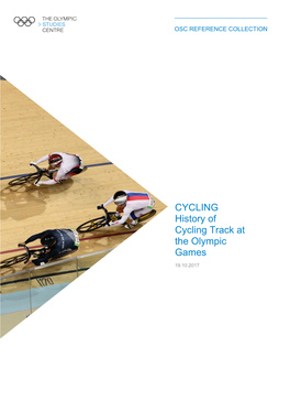 CYCLING: History of Cycling Track at the Olympic Games
