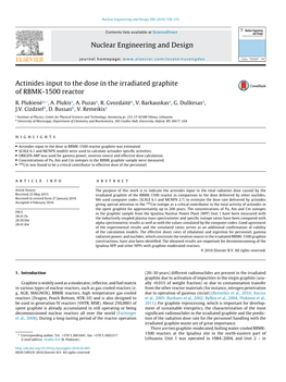 Actinides Input to the Dose in the Irradiated Graphite of RBMK-1500 Reactor