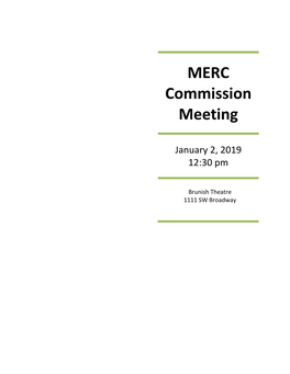 MERC Commission Meeting