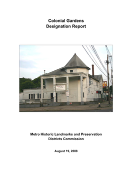 Bauer's Restaurant Landmarks Draft Designation Report
