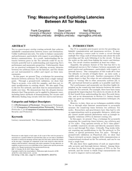 Measuring and Exploiting Latencies Between All Tor Nodes