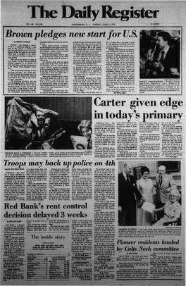 Carter Given Edge in Today's Primary