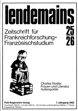 Zeitschrift Tür Frankreichforschung+ Französischstudium