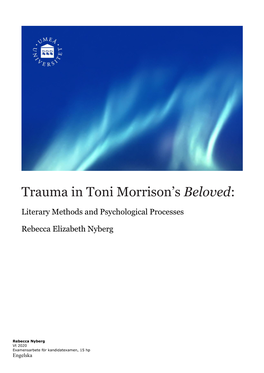 Trauma in Toni Morrison's Beloved