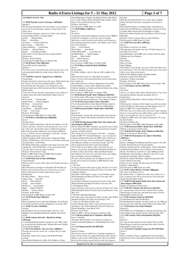 Radio 4 Extra Listings for 5 – 11 May 2012 Page