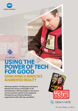 Using the Power of Tech for Good Using Konica Minolta’S Augmented Reality