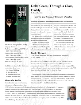 Delta Green: Through a Glass, Darkly by Dennis Detwiller