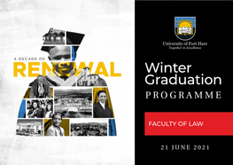 Winter Graduation PROGRAMME