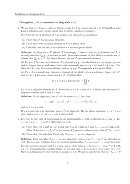 Solutions to Assignment 5