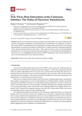 The Nidus of Flavivirus Transmission